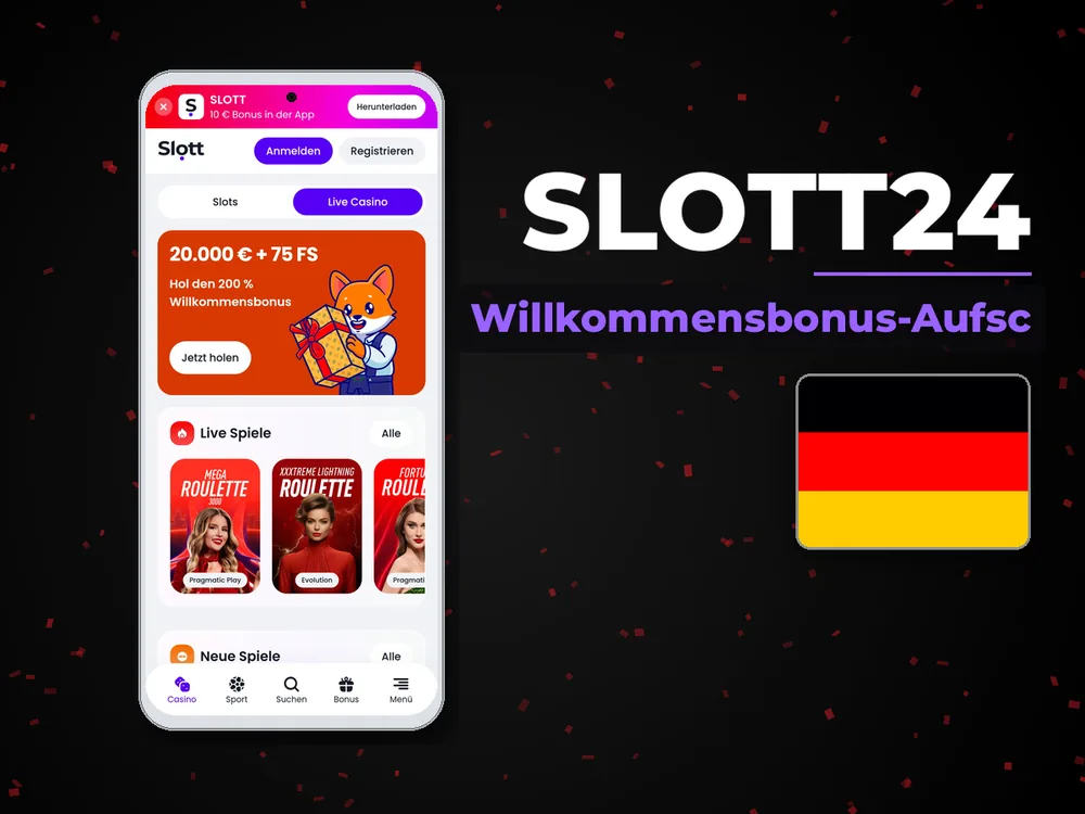 Slott24 - Willkommensbonus-Aufsc